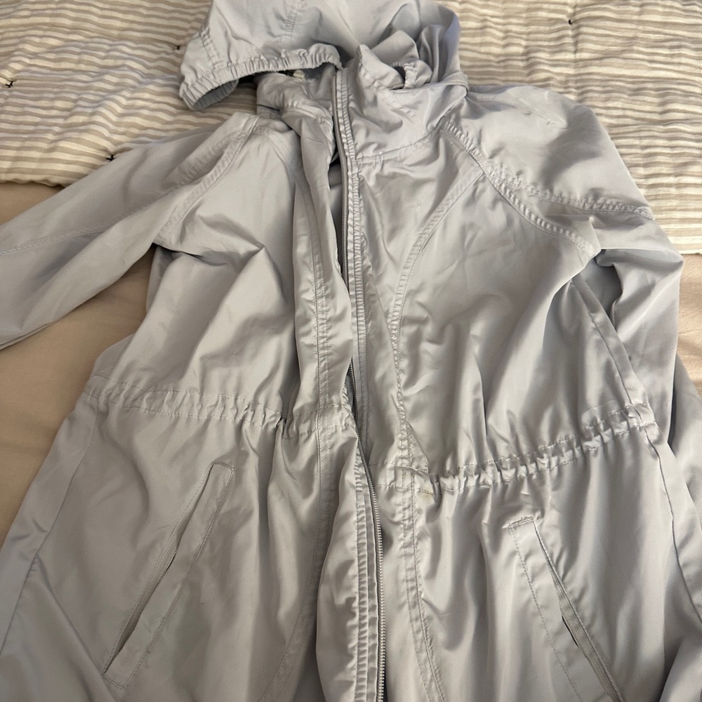 Athleta light long rain jacket